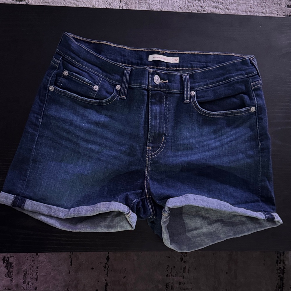 Levi's Dark Blue Jean Shorts